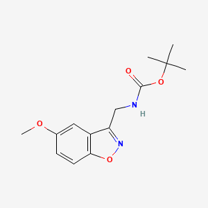 molecular formula C14H18N2O4 B1488575 Tert-butyl ((5-methoxybenzo[d]isoxazol-3-yl)methyl)carbamate CAS No. 2098015-68-8