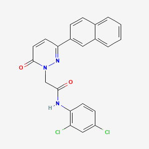 molecular formula C22H15Cl2N3O2 B14885881 N-(2,4-dichlorophenyl)-2-(3-(naphthalen-2-yl)-6-oxopyridazin-1(6H)-yl)acetamide 