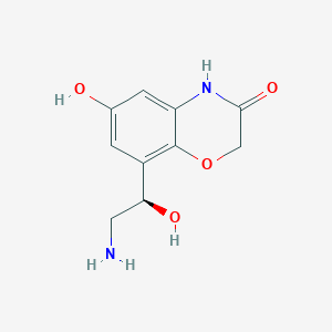 molecular formula C10H12N2O4 B14886158 (R)-8-(2-Amino-1-hydroxyethyl)-6-hydroxy-2H-benzo[b][1,4]oxazin-3(4H)-one 