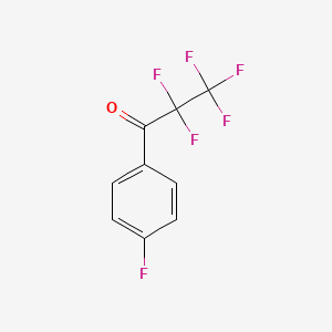 molecular formula C9H4F6O B14886225 2,2,3,3,3-Pentafluoro-1-(4-fluorophenyl)propan-1-one 
