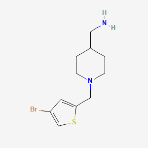 B1488635 {1-[(4-Bromothiophen-2-yl)methyl]piperidin-4-yl}methanamine CAS No. 1307775-30-9