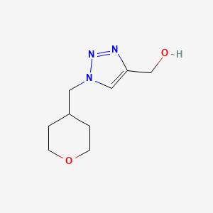 molecular formula C9H15N3O2 B1488646 (1-((Tetrahydro-2H-pyran-4-yl)methyl)-1H-1,2,3-triazol-4-yl)methanol CAS No. 1248080-59-2