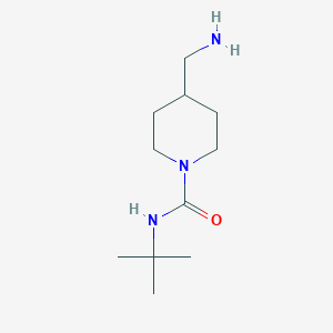 molecular formula C11H23N3O B1488654 4-(aminomethyl)-N-(tert-butyl)piperidine-1-carboxamide CAS No. 1250882-57-5