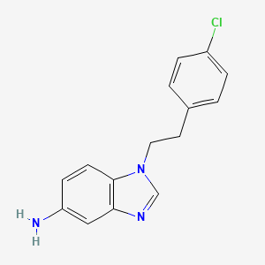molecular formula C15H14ClN3 B1488678 1-[2-(4-chlorophenyl)ethyl]-1H-1,3-benzodiazol-5-amine CAS No. 1493318-64-1