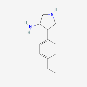 molecular formula C12H18N2 B1488700 4-(4-Ethylphenyl)pyrrolidin-3-amine CAS No. 1935897-70-3