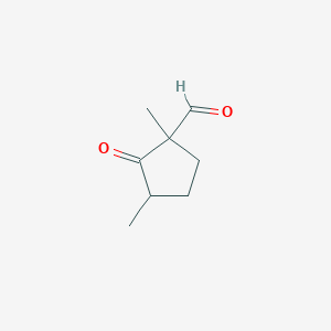 molecular formula C8H12O2 B148871 1,3-Dimethyl-2-oxocyclopentane-1-carbaldehyde CAS No. 133785-11-2