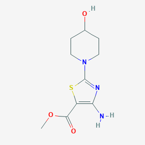 molecular formula C10H15N3O3S B1488727 Methyl 4-amino-2-(4-hydroxypiperidin-1-yl)thiazole-5-carboxylate CAS No. 2098121-38-9