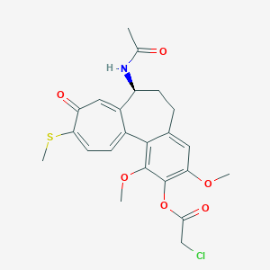 molecular formula C₂₃H₂₄ClNO₆S B014888 [(7S)-7-acetamido-1,3-dimethoxy-10-methylsulfanyl-9-oxo-6,7-dihydro-5H-benzo[a]heptalen-2-yl] 2-chloroacetate CAS No. 148731-67-3