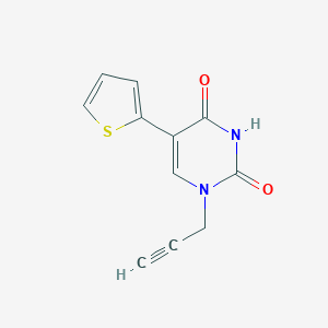 molecular formula C11H8N2O2S B14888555 1-(prop-2-yn-1-yl)-5-(thiophen-2-yl)pyrimidine-2,4(1H,3H)-dione 