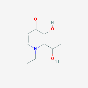 molecular formula C9H13NO3 B148888 1-Ethyl-2-(1-hydroxyethyl)-3-hydroxypyridin-4-one CAS No. 139261-92-0