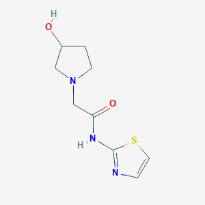 molecular formula C9H13N3O2S B1488891 2-(3-hydroxypyrrolidin-1-yl)-N-(1,3-thiazol-2-yl)acetamide CAS No. 1343682-08-5
