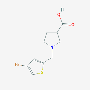 1-[(4-Bromothiophen-2-yl)methyl]pyrrolidine-3-carboxylic acid