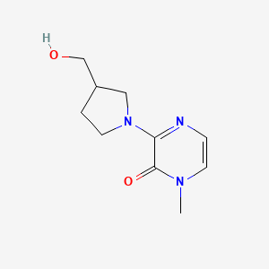 molecular formula C10H15N3O2 B1488907 3-(3-(hydroxymethyl)pyrrolidin-1-yl)-1-methylpyrazin-2(1H)-one CAS No. 1342863-19-7