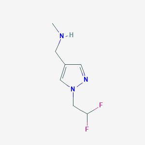 molecular formula C7H11F2N3 B1488923 {[1-(2,2-difluoroethyl)-1H-pyrazol-4-yl]methyl}(methyl)amine CAS No. 1343036-98-5