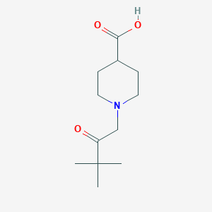 molecular formula C12H21NO3 B1488975 1-(3,3-Dimethyl-2-oxobutyl)piperidine-4-carboxylic acid CAS No. 2097947-00-5