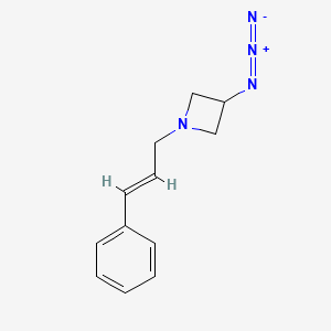 molecular formula C12H14N4 B1488981 3-Azido-1-cinnamylazetidine CAS No. 2098160-55-3