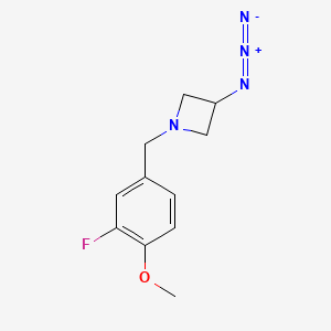 molecular formula C11H13FN4O B1488984 3-Azido-1-(3-fluoro-4-methoxybenzyl)azetidine CAS No. 2098030-60-3