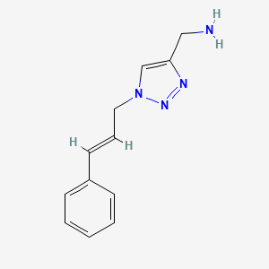 molecular formula C12H14N4 B1488987 (1-cinnamyl-1H-1,2,3-triazol-4-yl)methanamine CAS No. 2098160-63-3