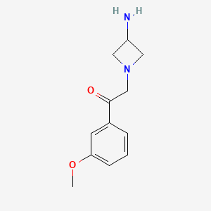 molecular formula C12H16N2O2 B1488992 2-(3-Aminoazetidin-1-yl)-1-(3-methoxyphenyl)ethan-1-one CAS No. 2098031-18-4