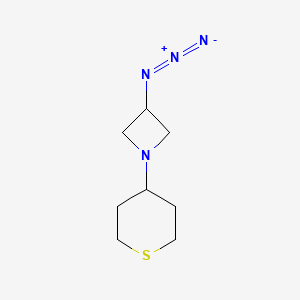 molecular formula C8H14N4S B1488993 3-azido-1-(tetrahydro-2H-thiopyran-4-yl)azetidine CAS No. 2098064-65-2