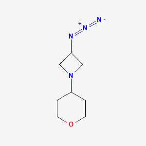 molecular formula C8H14N4O B1488994 3-azido-1-(tetrahydro-2H-pyran-4-yl)azetidine CAS No. 2098012-30-5