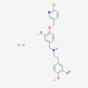 molecular formula C23H26Cl2N2O4 B14889994 N-[[4-[(6-Chloro-3-pyridinyl)methoxy]-3-methoxyphenyl]methyl]-3,4-dimethoxybenzeneethanamine hydrochloride 