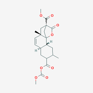 4,11,11-Tris(methoxycarbonyl)-6-methyltricyclo(7.4.0.0)tridec-7-ene-4,2-carbolactone