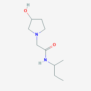 molecular formula C10H20N2O2 B1489020 N-(butan-2-yl)-2-(3-hydroxypyrrolidin-1-yl)acetamide CAS No. 1342496-36-9