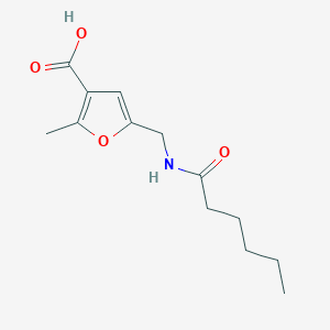 molecular formula C13H19NO4 B14890391 5-(Hexanamidomethyl)-2-methylfuran-3-carboxylic acid 