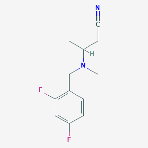 molecular formula C12H14F2N2 B14890657 3-((2,4-Difluorobenzyl)(methyl)amino)butanenitrile 