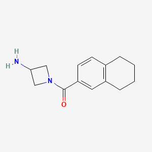 molecular formula C14H18N2O B1489112 (3-Aminoazetidin-1-yl)(5,6,7,8-tetrahydronaphthalen-2-yl)methanone CAS No. 2098121-91-4
