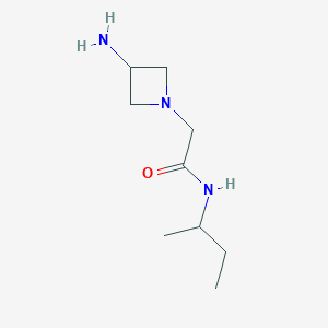 molecular formula C9H19N3O B1489136 2-(3-aminoazetidin-1-yl)-N-(butan-2-yl)acetamide CAS No. 1339700-86-5