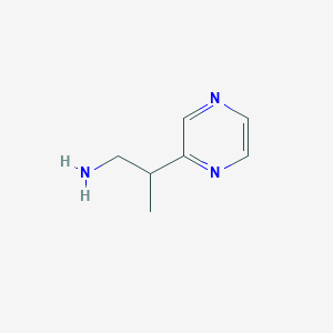 molecular formula C7H11N3 B1489152 2-(Pyrazin-2-yl)propan-1-amine CAS No. 1344261-52-4