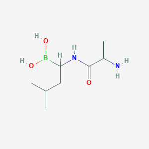 molecular formula C8H19BN2O3 B14891811 (1-(2-Aminopropanamido)-3-methylbutyl)boronic acid 