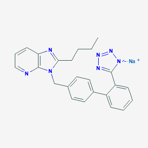 molecular formula C24H22N7Na B148919 2-Butyl-3-((2'-(1H-tetrazol-5-yl)biphenyl-4-yl)methyl)-3H-imidazo(4,5-b)pyridine CAS No. 136042-19-8