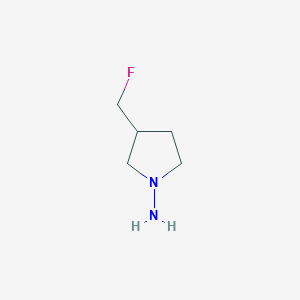 molecular formula C5H11FN2 B1489199 3-(Fluoromethyl)pyrrolidin-1-amine CAS No. 2098082-73-4