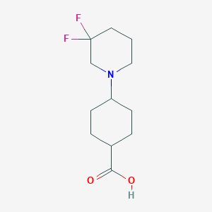 4-(3,3-Difluoropiperidin-1-yl)cyclohexane-1-carboxylic acid