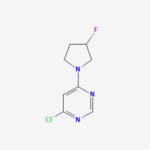 molecular formula C8H9ClFN3 B1489224 4-Chloro-6-(3-fluoropyrrolidin-1-yl)pyrimidine CAS No. 2005693-29-6
