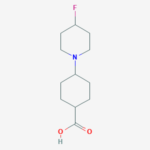 4-(4-Fluoropiperidin-1-yl)cyclohexane-1-carboxylic acid