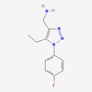 (5-ethyl-1-(4-fluorophenyl)-1H-1,2,3-triazol-4-yl)methanamine