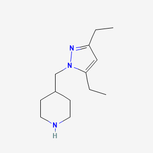4-((3,5-diethyl-1H-pyrazol-1-yl)methyl)piperidine