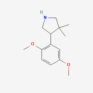 4-(2,5-Dimethoxyphenyl)-3,3-dimethylpyrrolidine