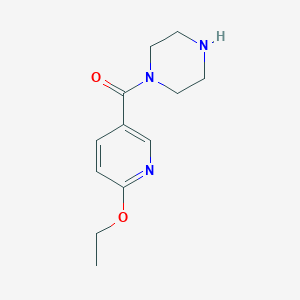 molecular formula C12H17N3O2 B1489266 (6-Ethoxypyridin-3-yl)(piperazin-1-yl)methanone CAS No. 1502306-65-1