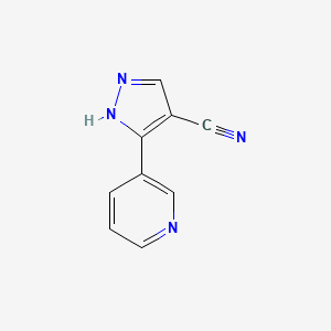 3-(pyridin-3-yl)-1H-pyrazole-4-carbonitrile