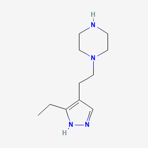 1-(2-(3-ethyl-1H-pyrazol-4-yl)ethyl)piperazine