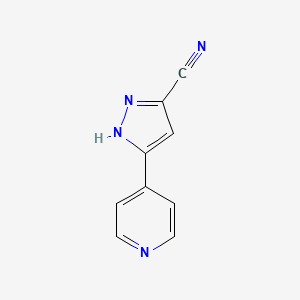3-(pyridin-4-yl)-1H-pyrazole-5-carbonitrile