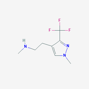 N-methyl-2-(1-methyl-3-(trifluoromethyl)-1H-pyrazol-4-yl)ethan-1-amine