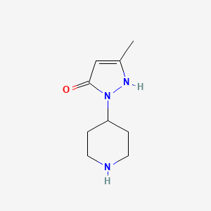 molecular formula C9H15N3O B1489284 3-methyl-1-(piperidin-4-yl)-1H-pyrazol-5-ol CAS No. 1514344-03-6