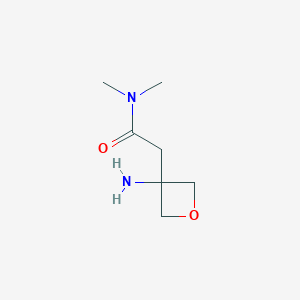 molecular formula C7H14N2O2 B1489288 2-(3-aminooxetan-3-yl)-N,N-dimethylacetamide CAS No. 1613238-80-4