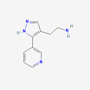 2-(3-(pyridin-3-yl)-1H-pyrazol-4-yl)ethan-1-amine